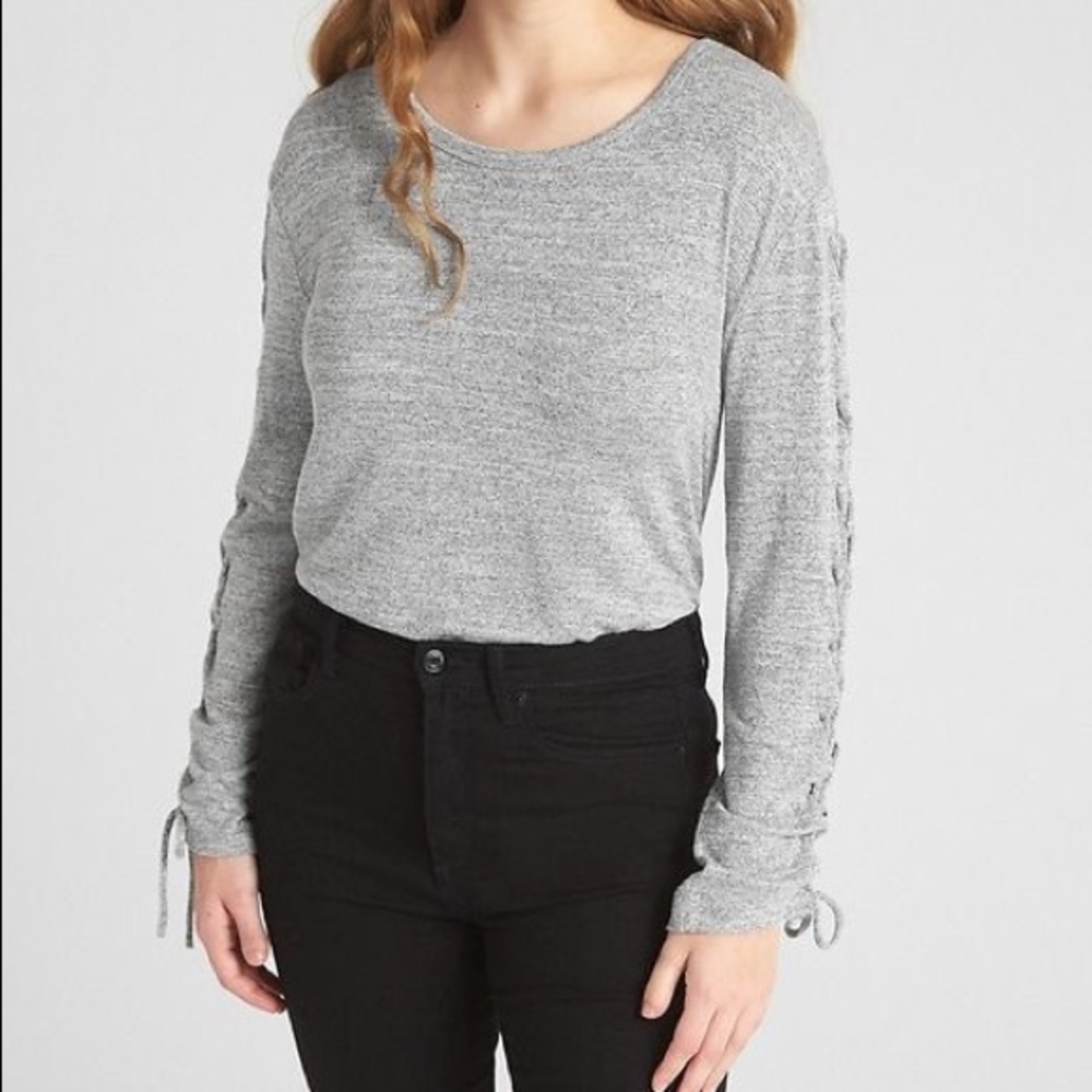 Gap Long sleeve lace-up softspun shirt